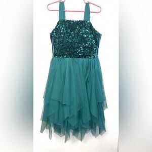 Cat & Jack Teal Dress with Sequins